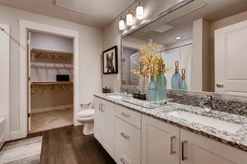 Bathroom with sink and mirror